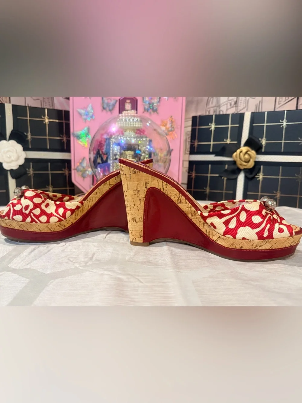EUC🌺❤️Marc Jacobs
Red and Cream Cork Platform Slide Mules. - Picture 6 of 9